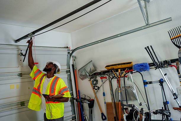 Professional Garage Door Panel Replacement technician working in Pine Bush, NY